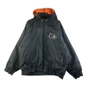 Vintage Philadelphia Flyers NHL Hooded Insulated Jacket Large